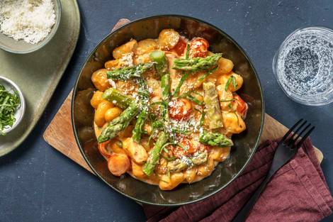 Gnocchi-Pfanne mit grünem Spargel
