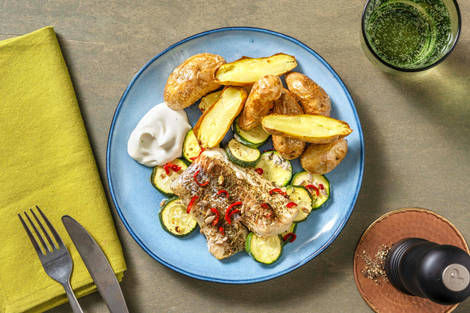 Pikantes Seelachsfilet in Kräutermarinade