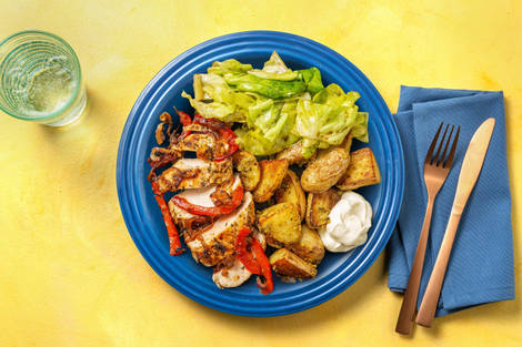 Grenailles au pesto et filet de poulet mariné