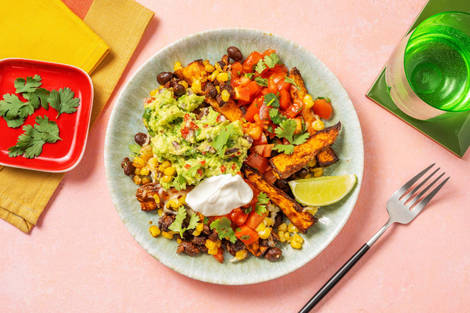 Assiette végétarienne à la mexicaine