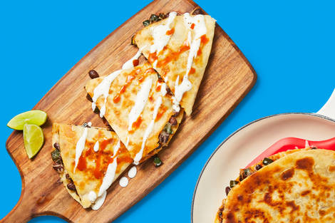 One-Pan Beef & Black Bean Quesadillas