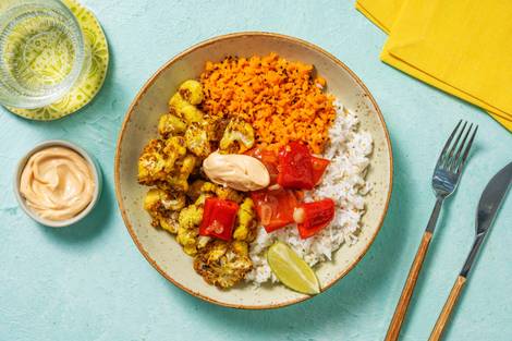 Vegane Asia-Bowl mit Röst-Blumenkohl