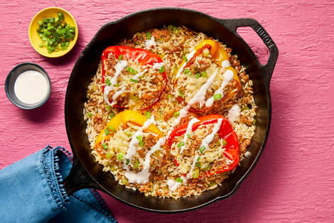 Cajun Chicken Sausage Stuffed Peppers