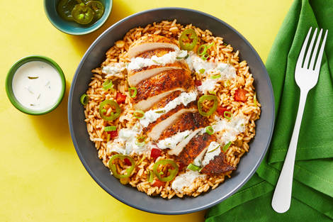 Spicy Peruvian Chicken and Loaded Rice