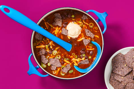 One-Pot Mexicali Beef & Black Bean Soup