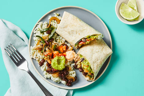 Black Bean & Green Pepper Burritos