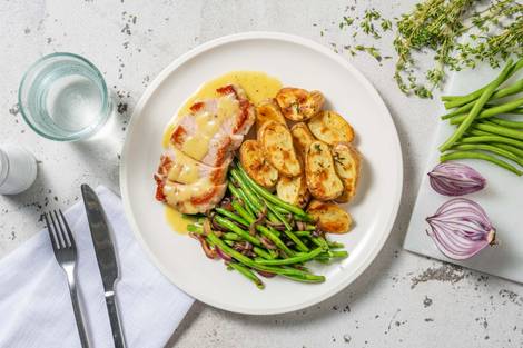 Filet de porc et vinaigrette au citron