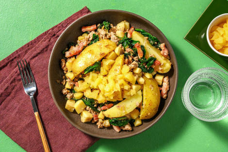 Potée aux épinards à la viande hachée et au panais