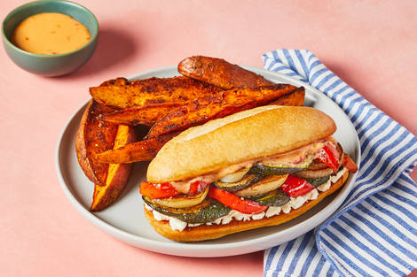 Za’atar-Roasted Zucchini & Pepper Sandos