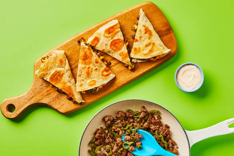 One-Pan Cheesy Beef Tortilla Melts