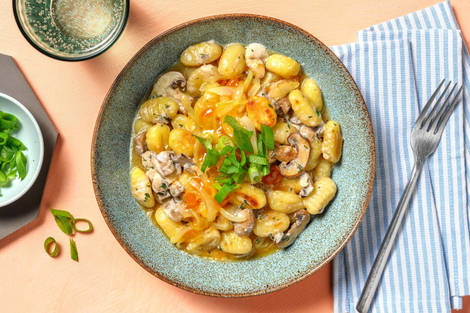 Gnocchi in cremiger Ziegenkäsesoße