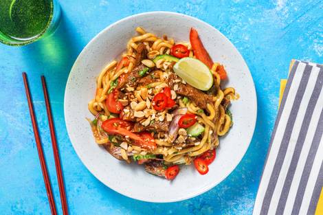 Salade fusion à l'asiatique aux émincés végétariens