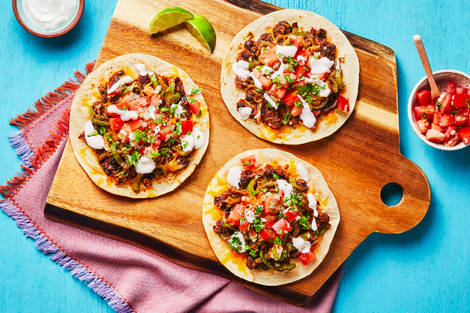 Smashed Black Bean Tostadas