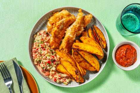 Chicken Fingers! mit Tomatendip