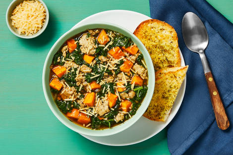 Chicken Sausage & Sweet Potato Soup