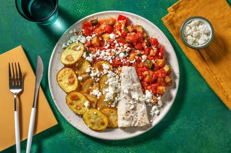 Fischfilet auf Tomaten-Zucchini-Gemüse