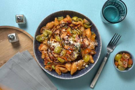 Conchiglie Bruschetta Art mit Kirschtomaten