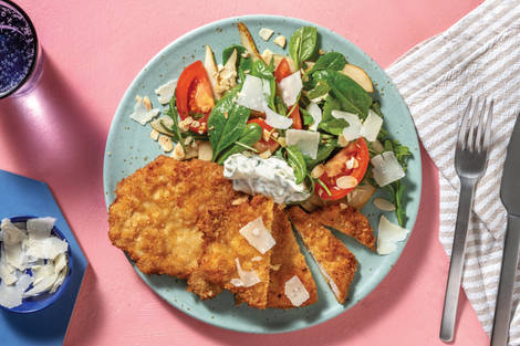 Italian Pork Cotoletta & Tomato Salad