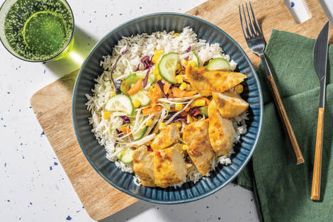 Sticky Caribbean Chicken & Coconut Rice