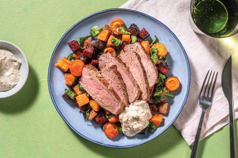 Beef Rump & Roast Veggie Medley