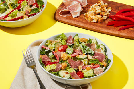 Italian Hoagie Salad with Prosciutto