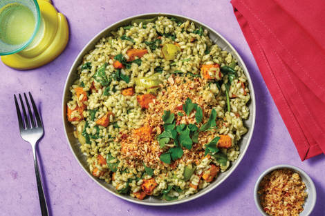 Plant-Based Basil Pesto & Pumpkin Risotto