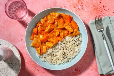 Hähnchengeschnetzeltes in Tomaten-Sahne-Soße
