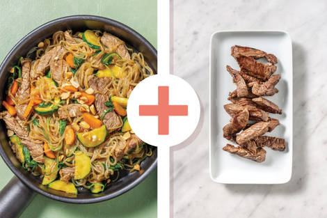 Double Lemon Pepper Beef & Sichuan Garlic Konjac Noodles