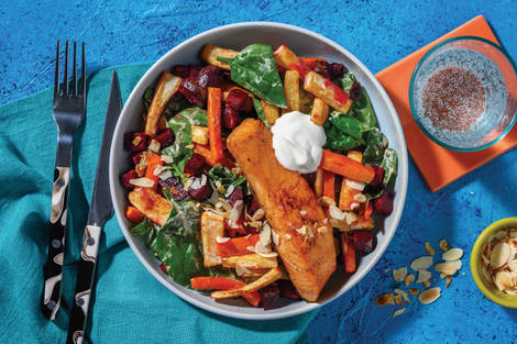 Sri Lankan Salmon & Roast Veggie Medley