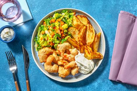 Panierte Shrimps mit Ranchdip