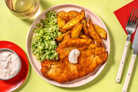 Schnitzel mit Potato Wedges