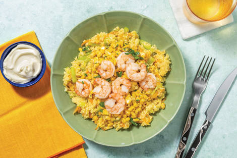 Caribbean-Style Prawns & Carrot Couscous