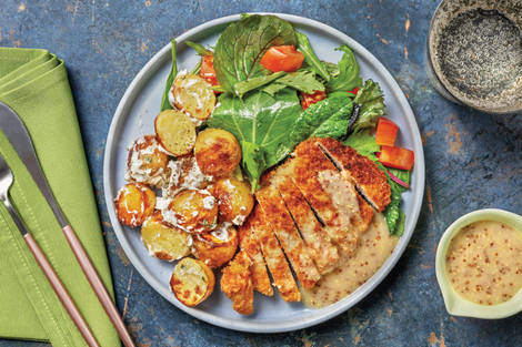 Pork Schnitzel & Mustard Gravy