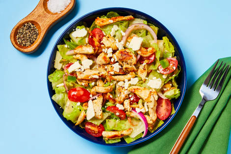 Diner-Style Greek Salad with Chicken