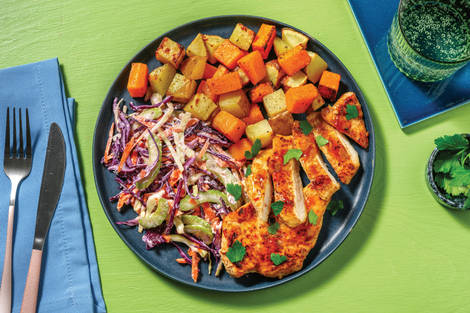 Quick Sweet Soy-Glazed Chicken & Celery Slaw