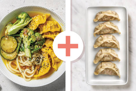 Double Prawn Wonton & Easy-Prep Veggie Soup