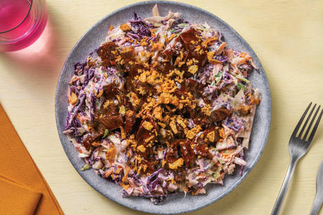 Korean-Glazed Beef & Sesame Pear Slaw