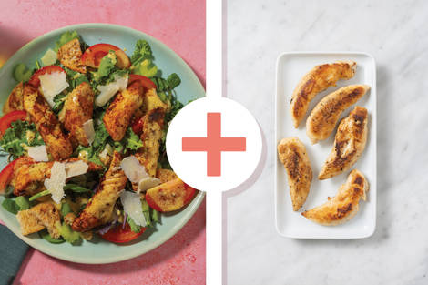 Quick Double Aussie-Spiced Chicken & Garlicky Croutons 