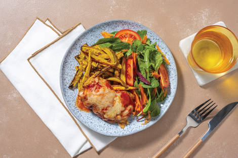 Cheesy Texan Chicken & Pre-Cut Fries