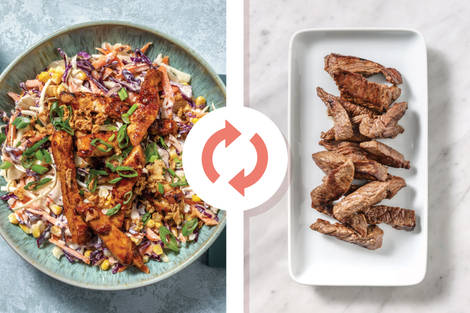 Sweet Chilli-Ginger Beef & Slaw Bowl