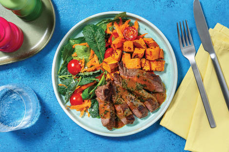 Mumbai-Spiced Beef Rump & Supergreen Salad