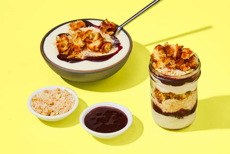 Honey Yogurt & Waffle Parfaits