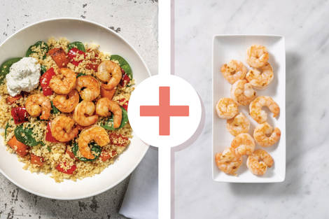 Double Smokey Prawns & Roast Veggie Couscous