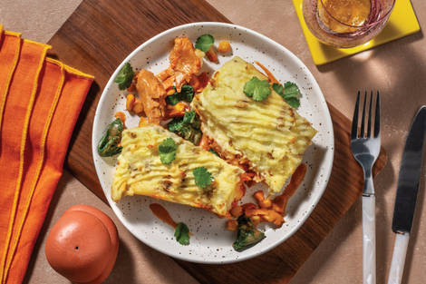 Plant-Based Coconut Jerk Chick’n Pie