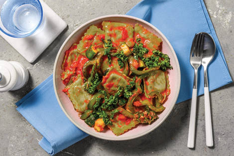 Saucy Roasted Veggie & Pumpkin Ravioli