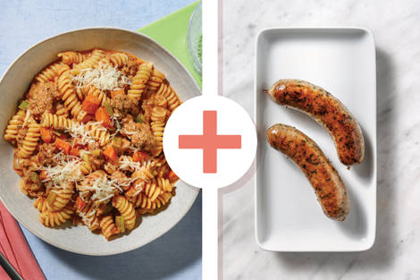 Nan’s Creamy Double Pork Sausage Fusilli