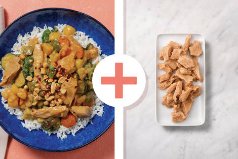 Double Plant-Based Satay Chick’n & Veggie Stir-Fry