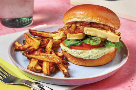 Haloumi & Caramelised Onion Burger