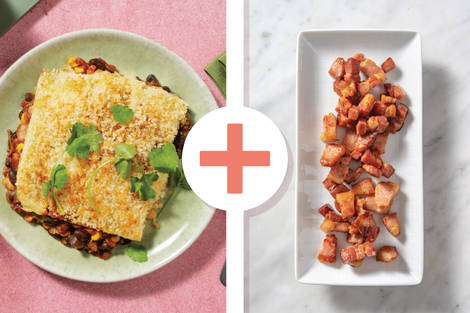 Fiery Mexican Bean & Bacon Pie