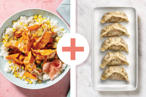 Double Easy Veggie Gyoza Katsu Curry